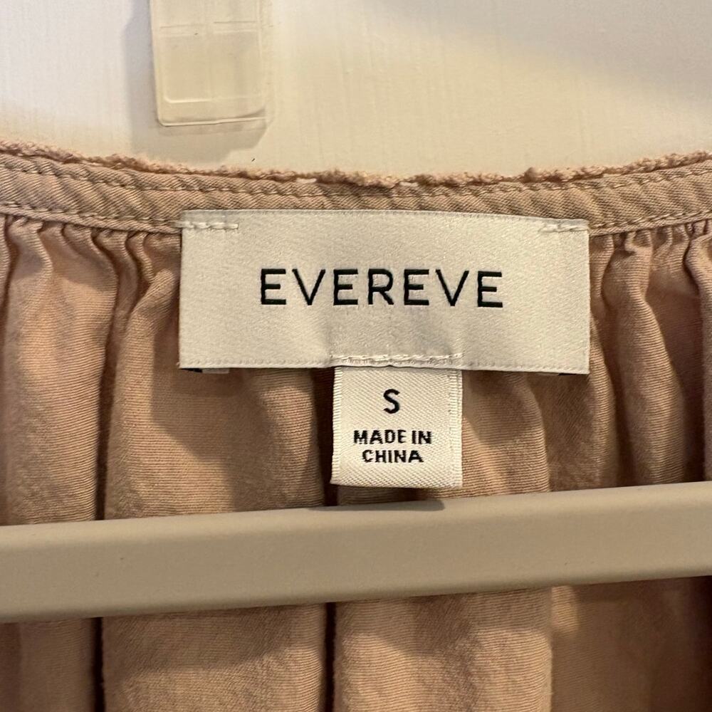 Evereve Elli Poplin Top Sandstone Beige Size Woman’s Small Balloon Sleeve - Picture 6 of 7